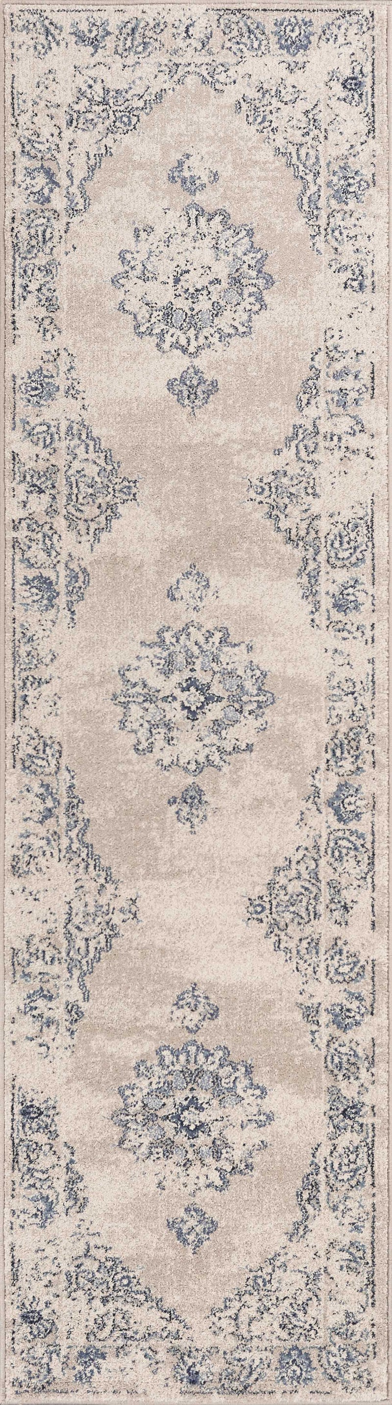 Rugs Kitchen Runner Rugs - 2'2" x 7'10" Runner Polypropylene Sky Blue Area Rug HomeRoots