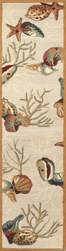 Rugs Kitchen Runner Rugs - 2' x 7'6" Runner Polyester Beige Area Rug HomeRoots