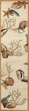 Rugs Kitchen Runner Rugs - 2' x 7'6" Runner Polyester Beige Area Rug HomeRoots