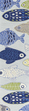 Rugs Kitchen Runner Rugs - 2' x 7'6" Runner Polyester Light Blue Area Rug HomeRoots