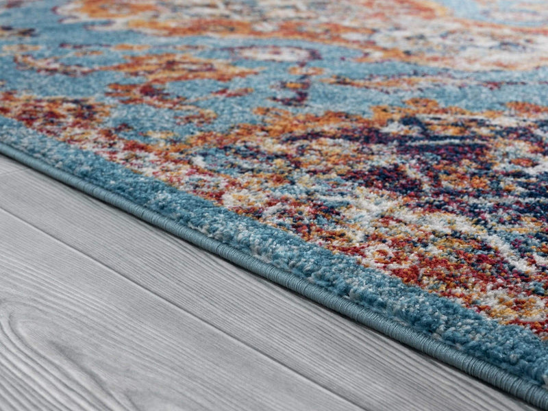 Rugs Large Area Rugs - 118" x 158" x 0.43" Turquoise Olefin Oversize Rug HomeRoots