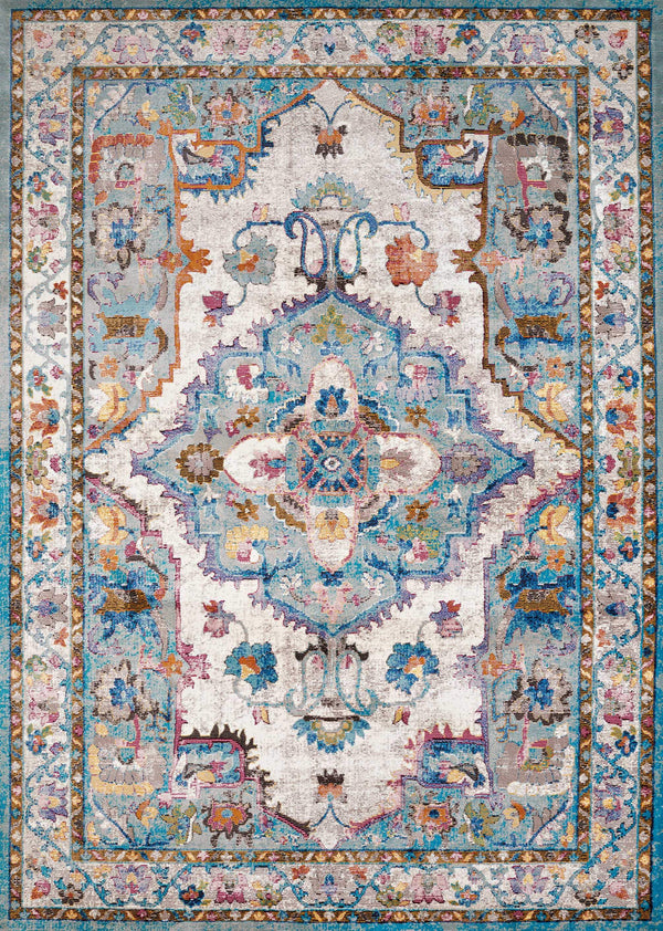 Rugs Large Area Rugs - 150" x 180" x 0.31" Cerulean Olefin/Polyester Rug HomeRoots
