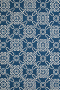 Rugs Large Area Rugs - 60" x 90" x 0.3" Cyan Polypropylene Area Rug HomeRoots