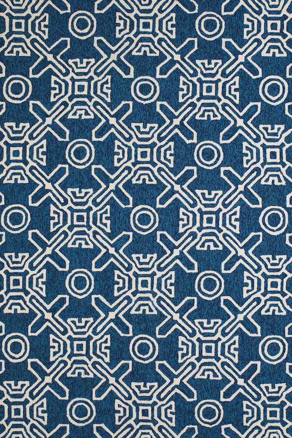 Rugs Large Area Rugs - 60" x 90" x 0.3" Cyan Polypropylene Area Rug HomeRoots