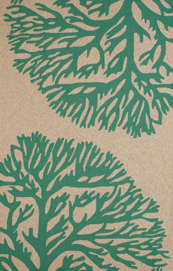 Rugs Large Area Rugs - 60" x 90" x 0.3" Sea green Polypropylene Area Rug HomeRoots