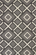 Rugs Large Area Rugs - 94" x 118" x 0.47" Charcoal Olefin Oversize Rug HomeRoots