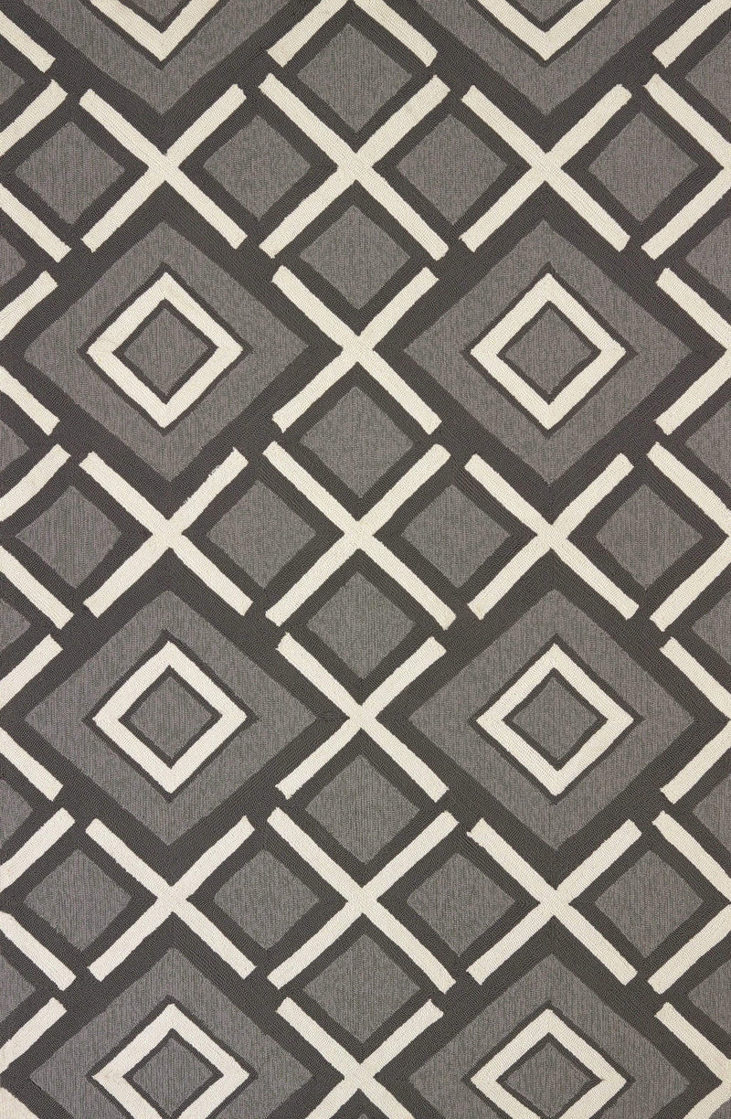 Rugs Large Area Rugs - 94" x 118" x 0.47" Charcoal Olefin Oversize Rug HomeRoots