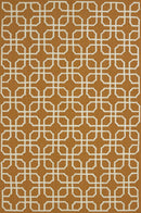 Rugs Large Area Rugs - 94" x 118" x 0.47" Cinnamon Olefin Oversize Rug HomeRoots