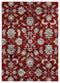Rugs Large Area Rugs - 94" x 126" 0.79" Crimson Microfiber/Polyester Area Rug HomeRoots