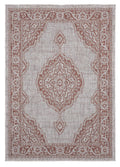 Rugs Large Area Rugs 94" x 126" x 0.04" Terracotta Polypropylene Oversize Rug 6894 HomeRoots