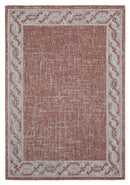 Rugs Large Area Rugs - 94" x 126" x 0.04" Terracotta Polypropylene Oversize Rug HomeRoots