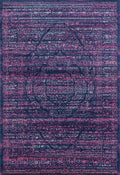 Rugs Large Area Rugs - 94" x 126" x 0.35" Midnight Blue Olefin/Frieze Oversize Rug HomeRoots