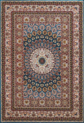 Rugs Large Area Rugs 94" x 126" x 0.39" Cerulean Polyester  Oversize Rug 6744 HomeRoots