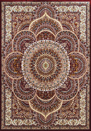 Rugs Large Area Rugs 94" x 126" x 0.39" Ruby Polyester Oversize Rug 6716 HomeRoots