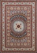 Rugs Large Area Rugs 94" x 126" x 0.39" Ruby Polyester Oversize Rug 6740 HomeRoots