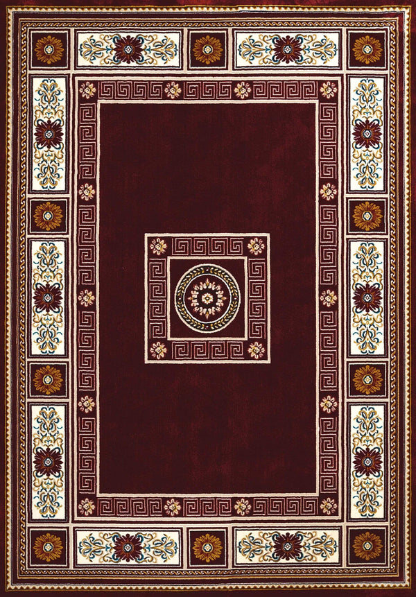 Rugs Large Area Rugs - 94" x 126" x 0.39" Ruby Polyester Oversize Rug HomeRoots