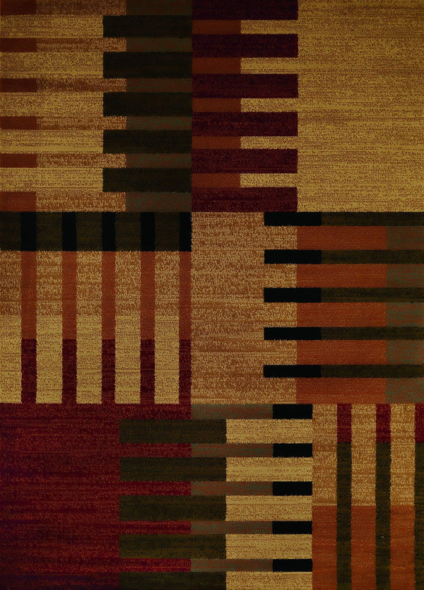 Rugs Large Area Rugs 94" x 126" x 0.4" Multi Polypropylene Oversize Rug 6612 HomeRoots