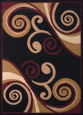 Rugs Large Area Rugs Cheap 94" x 126" x 0.31" Burgundy Polypropylene Oversize Rug 8797 HomeRoots