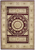 Rugs Large Area Rugs Cheap 94" x 126" x 0.47" Burgundy Polypropylene Oversize Rug 8475 HomeRoots