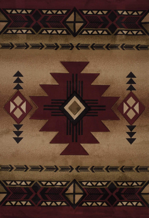 Rugs Large Area Rugs Cheap 94" x 126" x 0.47" Burgundy Polypropylene Oversize Rug 8510 HomeRoots