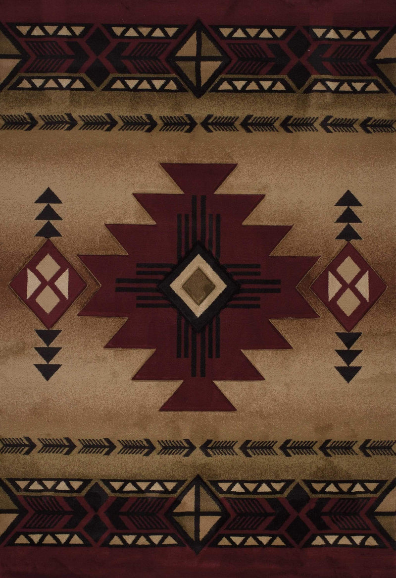 Rugs Large Area Rugs Cheap 94" x 126" x 0.47" Burgundy Polypropylene Oversize Rug 8510 HomeRoots