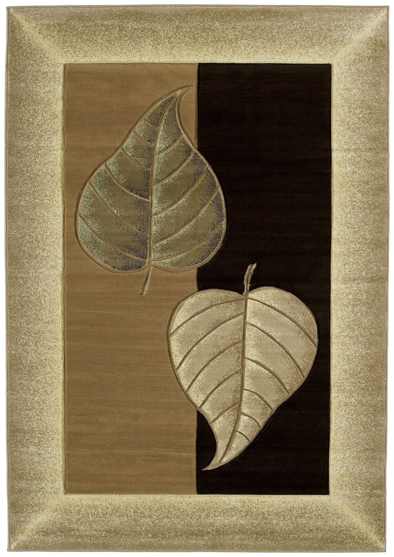 Rugs Large Area Rugs Cheap 94" x 126" x 0.47" Chocolate Polypropylene Oversize Rug 8409 HomeRoots