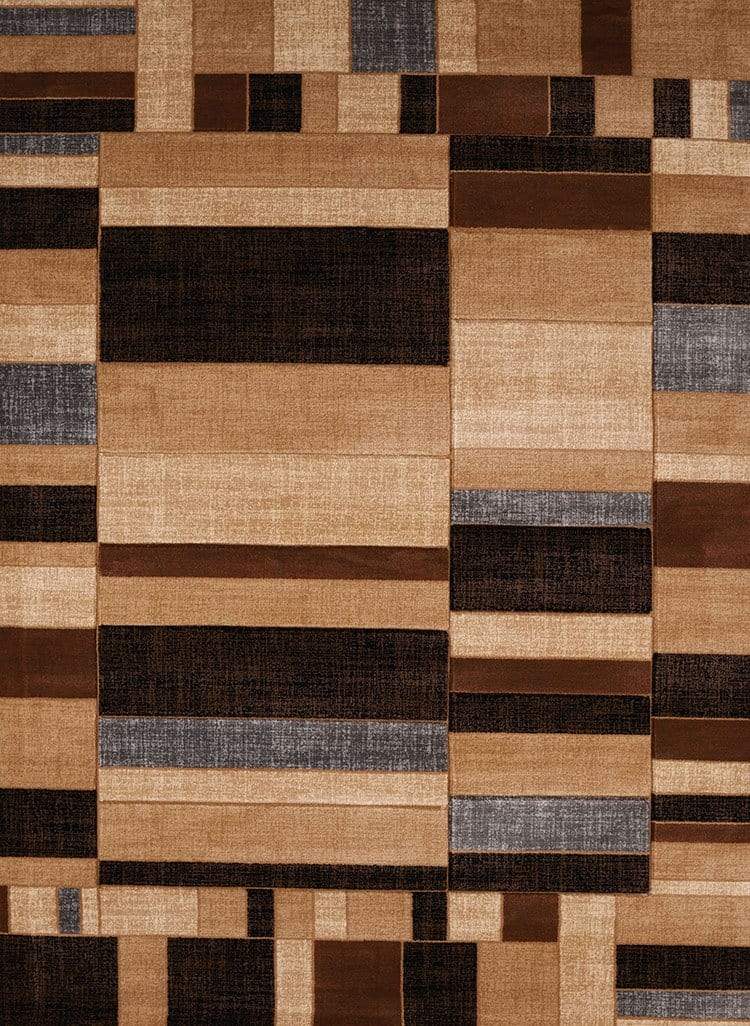 Rugs Large Area Rugs Cheap 94" x 126" x 0.47" Toffee Polypropylene Oversize Rug 8625 HomeRoots