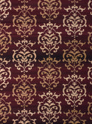 Rugs Large Living Room Rugs 94" x 126" x 0.31" Burgundy Polypropylene Oversize Rug 8837 HomeRoots