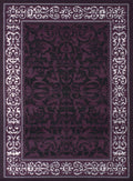 Rugs Large Living Room Rugs 94" x 126" x 0.31" Plum Polypropylene Oversize Rug 8829 HomeRoots