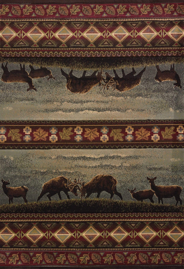 Rugs Large Living Room Rugs 94" x 126" x 0.47" Smoke Blue Polypropylene Oversize Rug 8980 HomeRoots