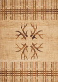 Rugs Large Living Room Rugs 94" x 126" x 0.47" Toffee Polypropylene Oversize Rug 9100 HomeRoots