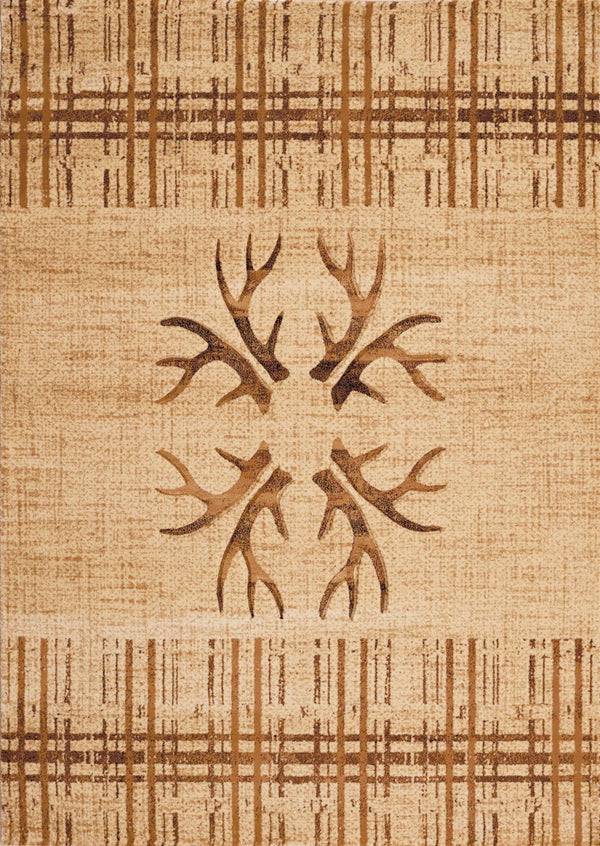 Rugs Large Living Room Rugs 94" x 126" x 0.47" Toffee Polypropylene Oversize Rug 9100 HomeRoots