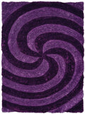 Rugs Large Living Room Rugs 94" x 126" x 1.2" Violet Polyester Oversize Rug 9231 HomeRoots