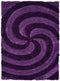 Rugs Large Living Room Rugs 94" x 126" x 1.2" Violet Polyester Oversize Rug 9231 HomeRoots