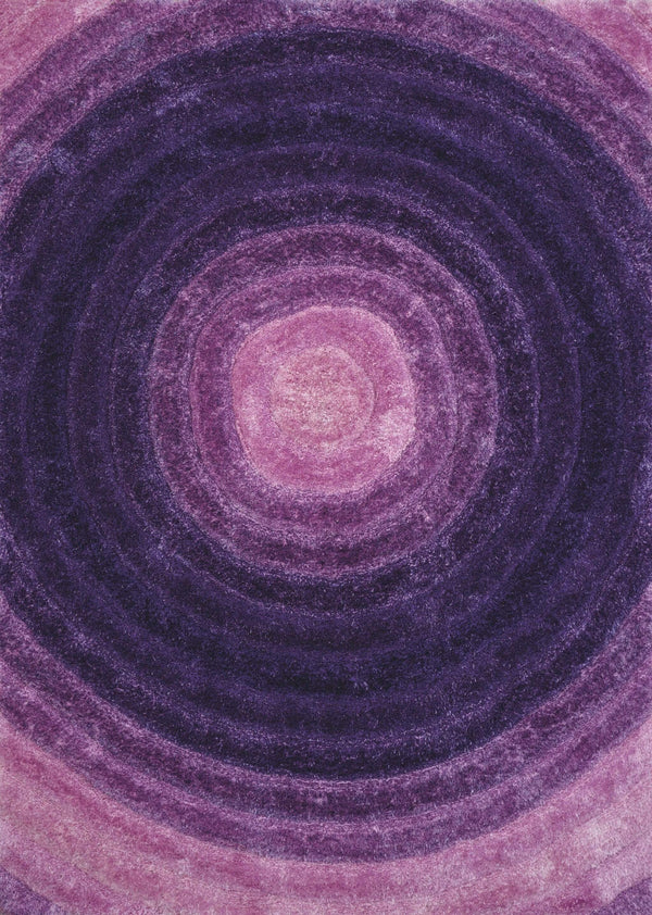Rugs Large Living Room Rugs - 94" x 126" x 1.2" Violet Polyester Oversize Rug HomeRoots