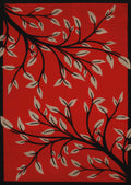 Rugs Large Rugs 94" x 126" x 0.4" Garnet Polypropylene Oversize Rug 8197 HomeRoots