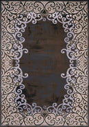 Rugs Large Rugs - 94" x 126" x 0.43" Dark Taupe Polypropylene/Polyester Oversize Rug HomeRoots