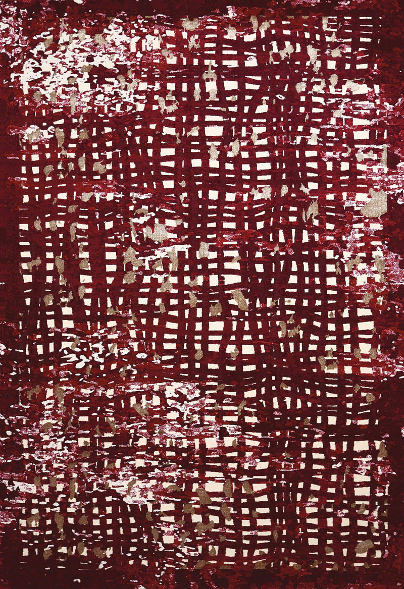 Rugs Large Rugs 94" x 126" x 0.43" Garnet Polypropylene/Polyester Oversize Rug 8218 HomeRoots