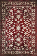 Rugs Large Rugs - 94" x 126" x 0.43" Garnet Polypropylene/Polyester Oversize Rug HomeRoots