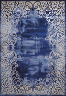 Rugs Large Rugs - 94" x 126" x 0.43" Midnight Polypropylene/Polyester Oversize Rug HomeRoots