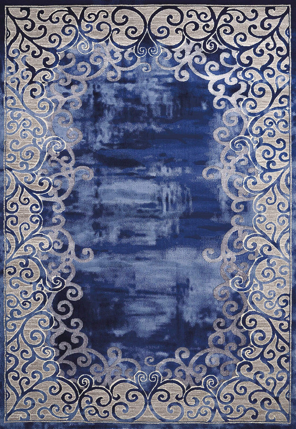 Rugs Large Rugs - 94" x 126" x 0.43" Midnight Polypropylene/Polyester Oversize Rug HomeRoots