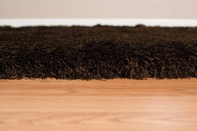 Rugs Large Rugs - 94" x 126" x 2.7" Chocolate Olefin/Polypropylene Polyester Oversize Rug HomeRoots
