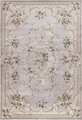 Rugs Light Grey Rug - 7'10" x 9'10" Polypropylene Light Grey Area Rug HomeRoots
