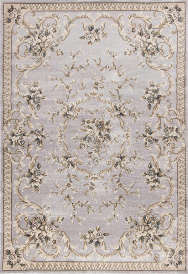 Rugs Light Grey Rug - 7'10" x 9'10" Polypropylene Light Grey Area Rug HomeRoots