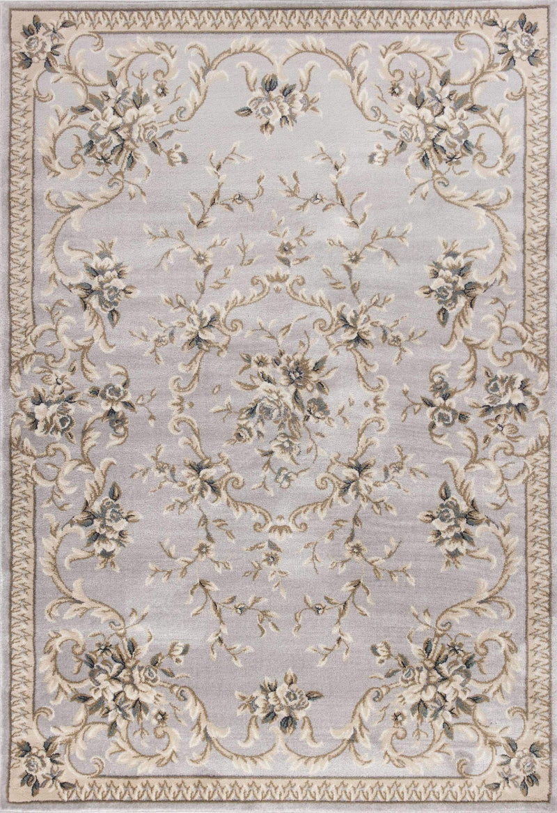 Rugs Light Grey Rug - 7'10" x 9'10" Polypropylene Light Grey Area Rug HomeRoots