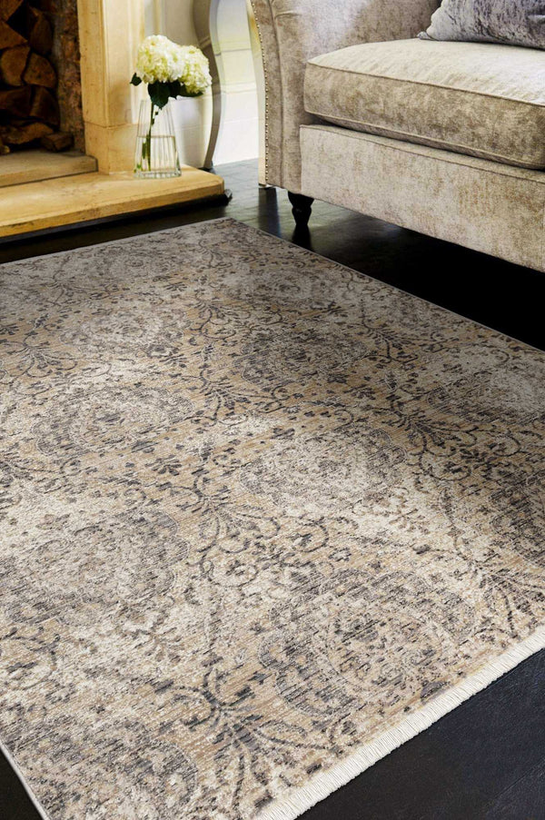 Rugs Living Room Area Rugs - 108" X 144" X 0.'5" Sand/Grey Polypropylene Rug HomeRoots