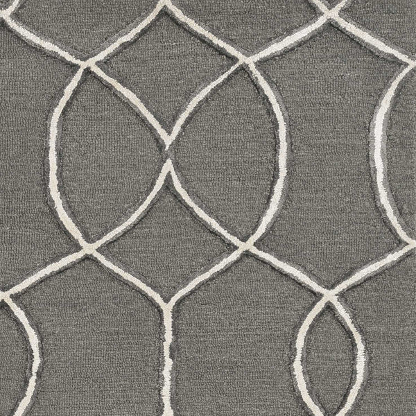 Rugs Living Room Area Rugs - 108" X 156" X 0.'5" Charcoal Wool / Viscose Rug HomeRoots