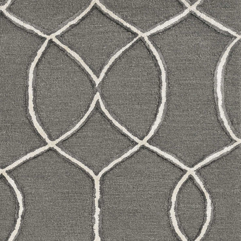 Rugs Living Room Area Rugs - 108" X 156" X 0.'5" Charcoal Wool / Viscose Rug HomeRoots