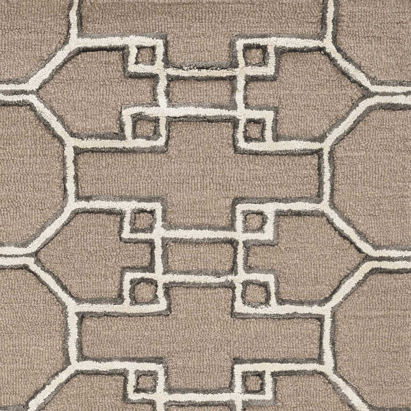 Rugs Living Room Area Rugs - 108" X 156" X 0.'5" Mocha Wool / Viscose Rug HomeRoots