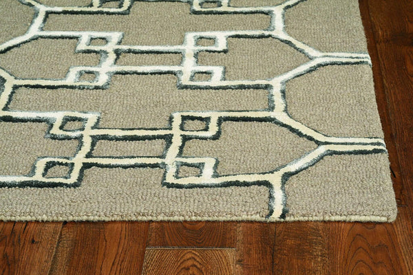 Rugs Living Room Area Rugs - 144" X 180" X 0.'5" Mocha Wool / Viscose Rug HomeRoots